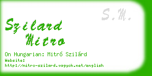 szilard mitro business card